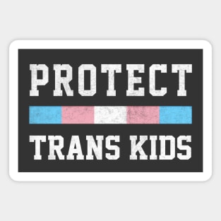 Protect Trans Kids - Trans Flag Design Magnet